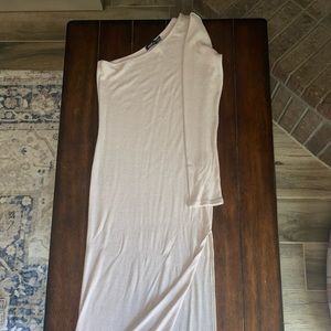 Ribbed One Shoulder Maxi Dress (size 8)